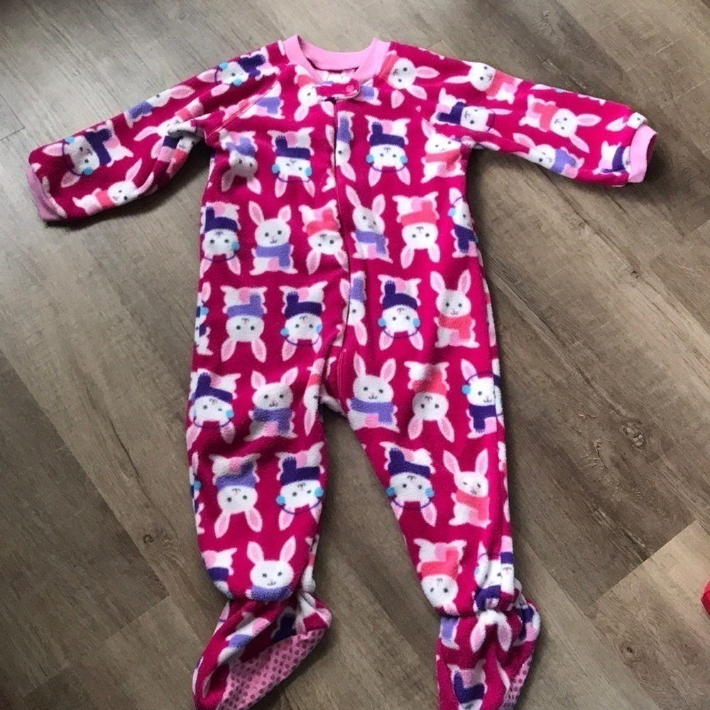 4 for $25 the childrens place Easter bunny footie pajamas